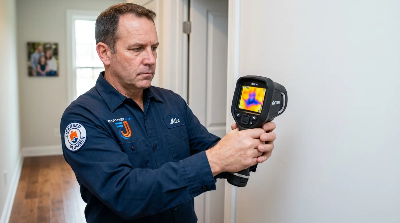 Thermal imaging leak detection by Johns Plumbing LLC in Edgerton